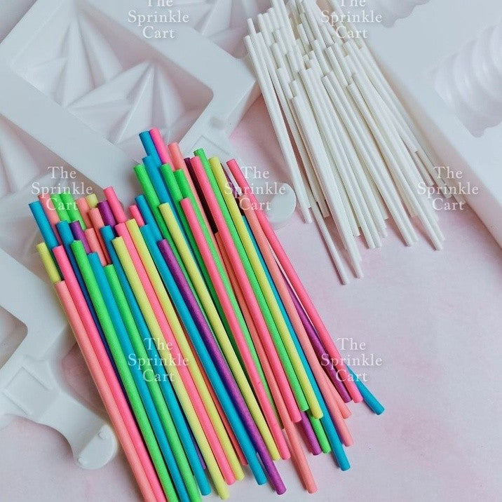 Cake Pop and Lollipop Sticks Thick Hard Paper Solid Core