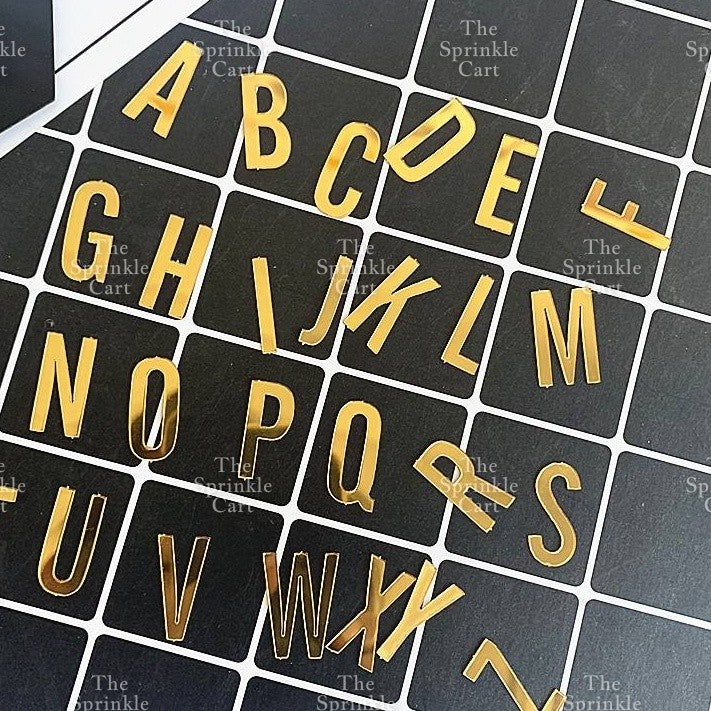 Alphabet Lettering and Number Cursive Acrylic Set DIY Calligraphy Pattern Cake Stamp Decor TSC