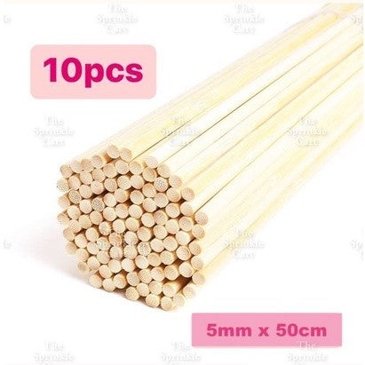 Wooden Cake Dowel Bamboo Support Individually Wrapped Boba Plastic Straw TSC