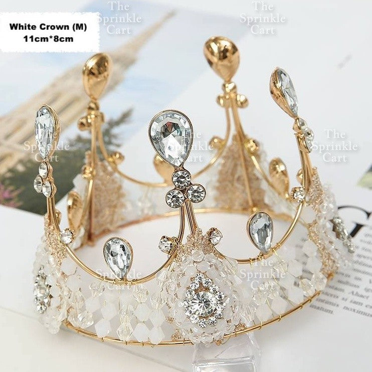 Crown Cake Topper Princess Birthday Celebration Queen Gold Silver