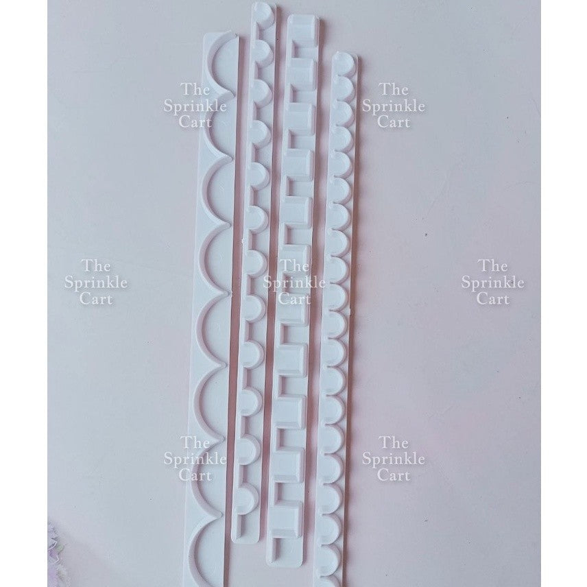 4pcs Wave Grass / Letter Fondant Cookie Cutter Set Cake Decorating Molder tsc