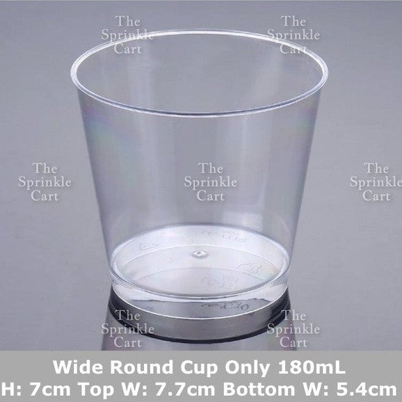 10pcs Transparent Dessert Cups Round Square Dessert Plastic Container Cake Mousse Fruits Packaging