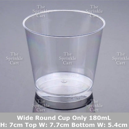 10pcs Transparent Dessert Cups Round Square Dessert Plastic Container Cake Mousse Fruits Packaging