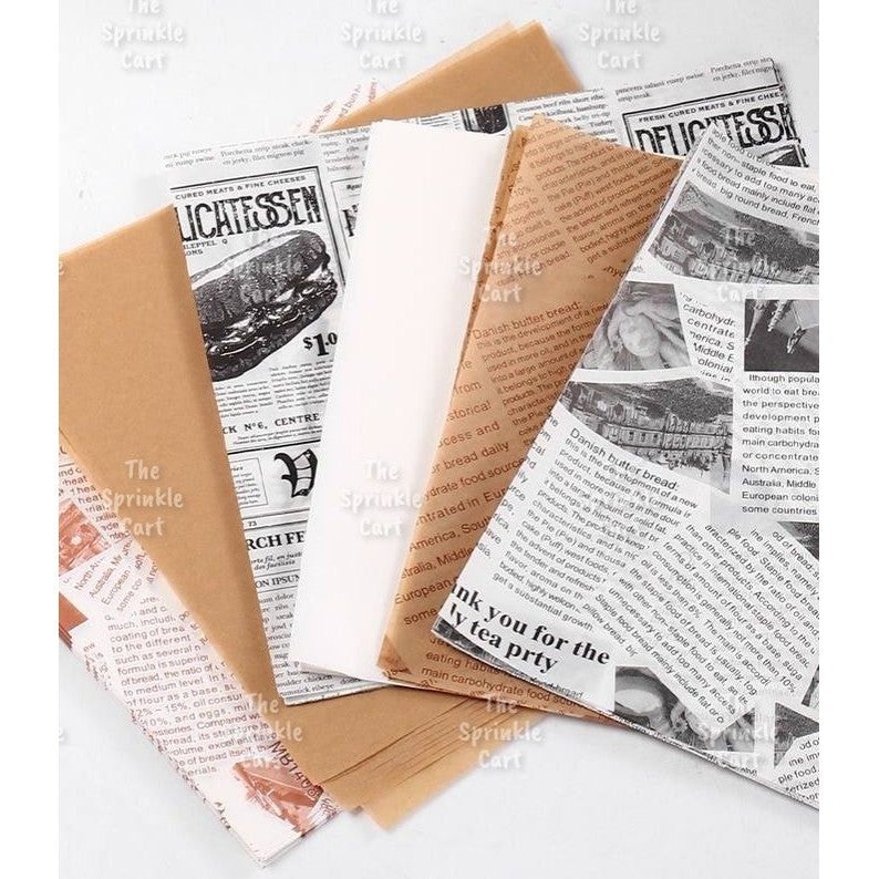 Wax Paper Non Grease Food Wrapper for Sandwich Burger Bread Pastry Packaging TSC