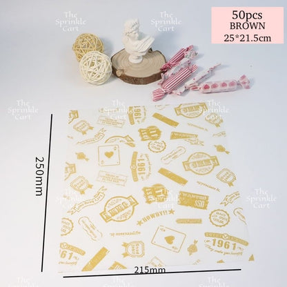Wax Paper Non Grease Food Wrapper for Sandwich Burger Bread Pastry Packaging TSC