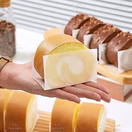 100pcs Square Greaseproof Swiss Roll Paper Divider Liner TSC