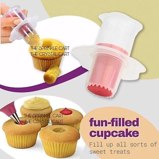 1pc Creative Corer Cupcake Muffin Hole Digger Icing Filler TSC