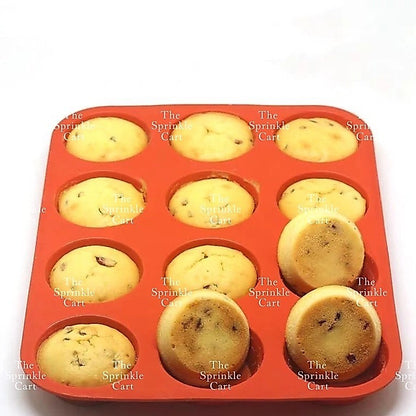 12-hole Cupcake Silicone Molder Tray for Baking Use TSC