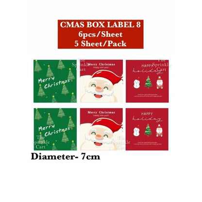 Christmas Sticker and Gift Tag DIY Food Box Sealing Label Packaging TSC