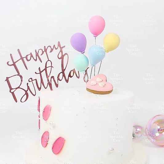 Acrylic Glitter Paper Happy Birthday Mr & Mrs Girl Boy Cake Topper TSC