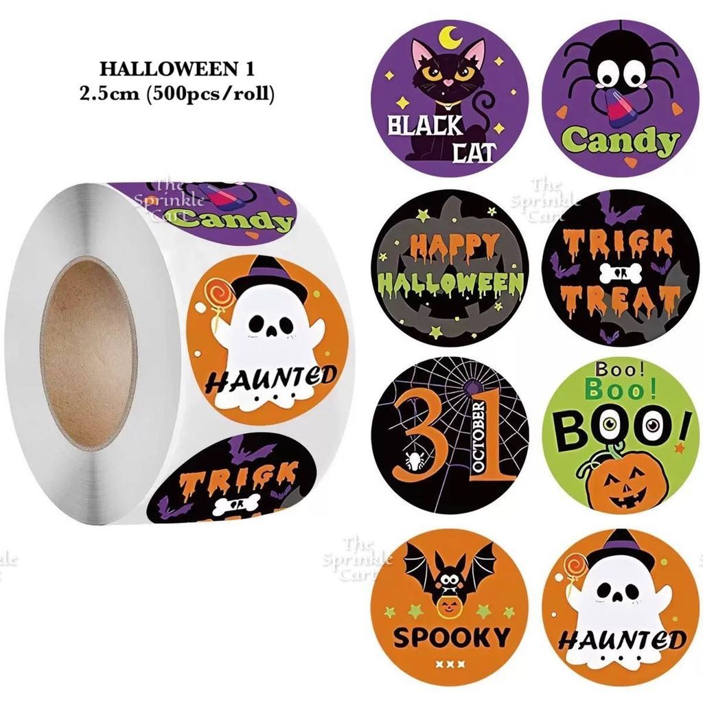 Halloween Tag and Food Box Sticker for DIY Occasion Packaging Label TSC