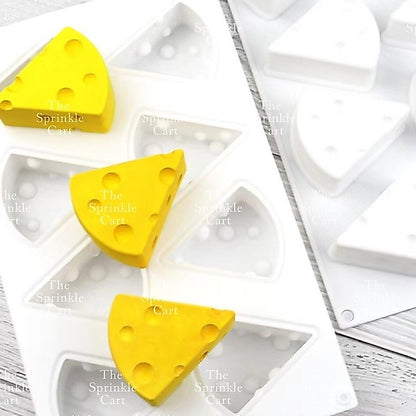 Cheese Design Silicone Molder Non-stick Oven-safe and Reusable Baking and DIY Craft Mould TSC