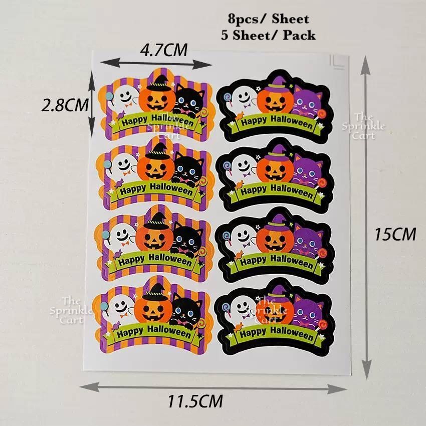 Halloween Tag and Food Box Sticker for DIY Occasion Packaging Label TSC