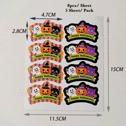 Halloween Tag and Food Box Sticker for DIY Occasion Packaging Label TSC