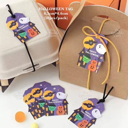 Halloween Tag and Food Box Sticker for DIY Occasion Packaging Label TSC