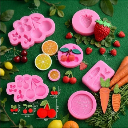 Fruits and Vegetable Series Silicone Molder for Fondant Cake and Pastry Decoration TSC