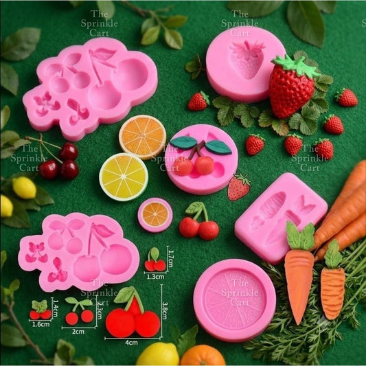Fruits and Vegetable Series Silicone Molder for Fondant Cake and Pastry Decoration TSC