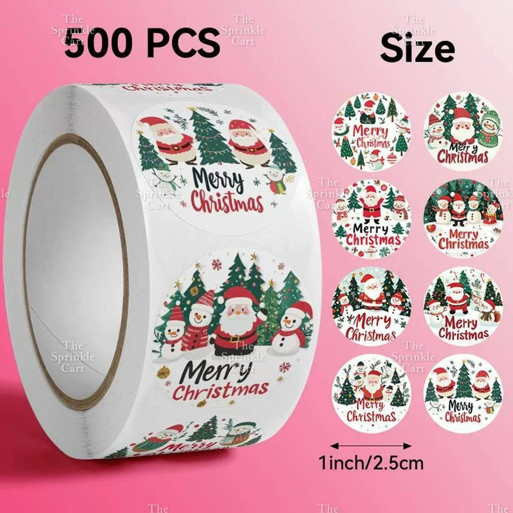 Christmas Sticker and Gift Tag DIY Food Box Sealing Label Packaging TSC