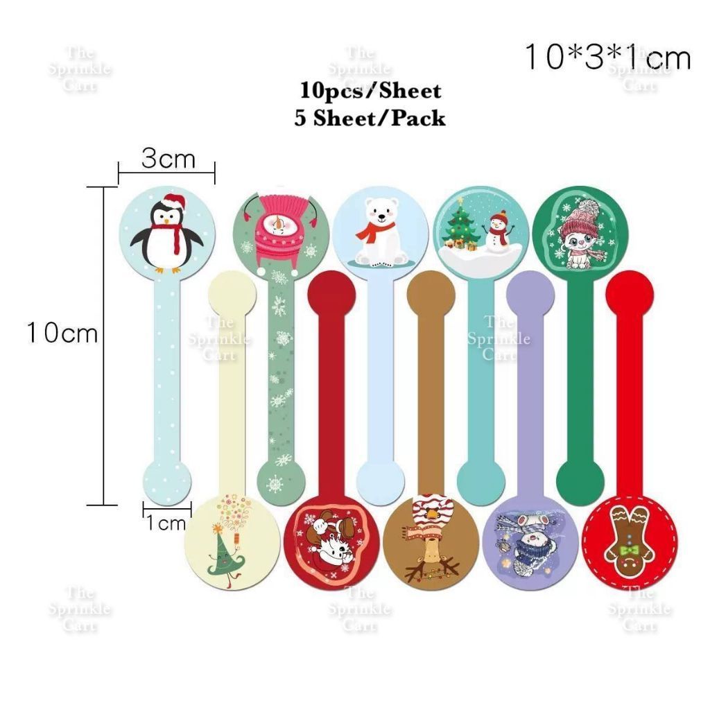Christmas Sticker and Gift Tag DIY Food Box Sealing Label Packaging TSC