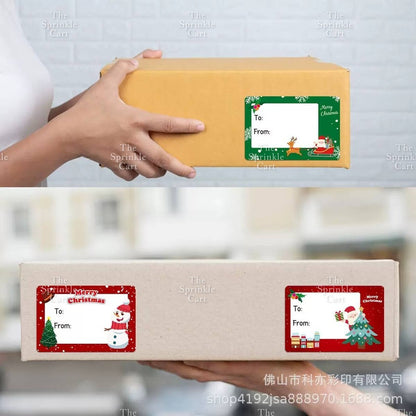Christmas Sticker and Gift Tag DIY Food Box Sealing Label Packaging TSC