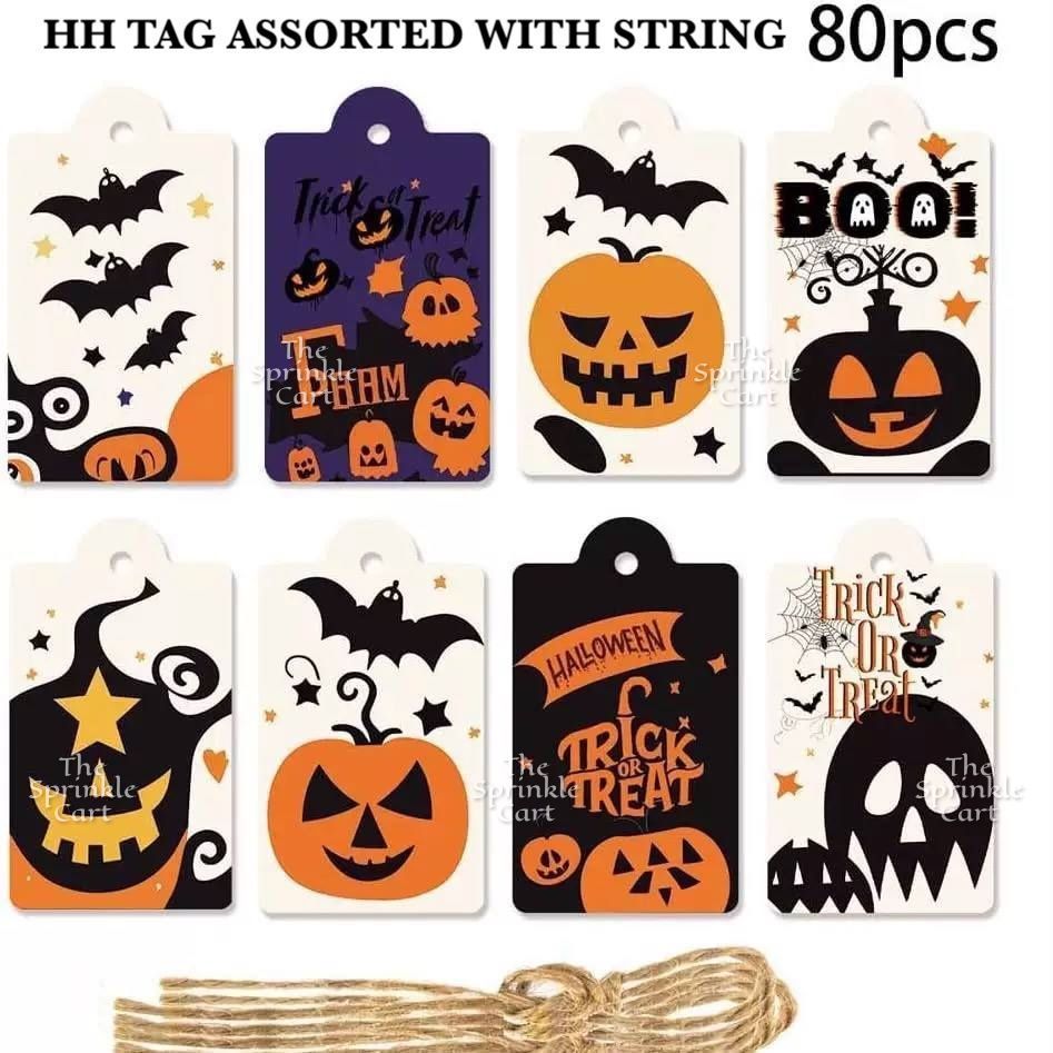 Halloween Tag and Food Box Sticker for DIY Occasion Packaging Label TSC