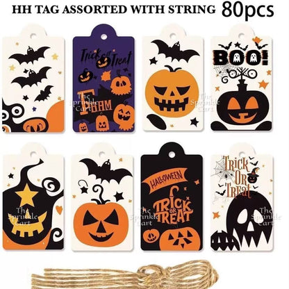 Halloween Tag and Food Box Sticker for DIY Occasion Packaging Label TSC
