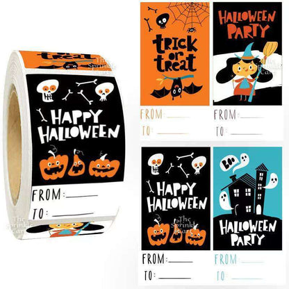 Halloween Tag and Food Box Sticker for DIY Occasion Packaging Label TSC