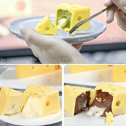 Cheese Design Silicone Molder Non-stick Oven-safe and Reusable Baking and DIY Craft Mould TSC