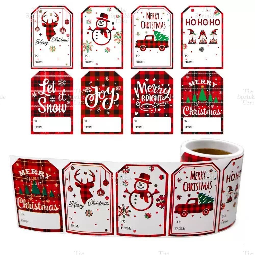 Christmas Sticker and Gift Tag DIY Food Box Sealing Label Packaging TSC
