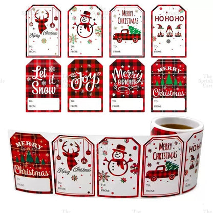 Christmas Sticker and Gift Tag DIY Food Box Sealing Label Packaging TSC