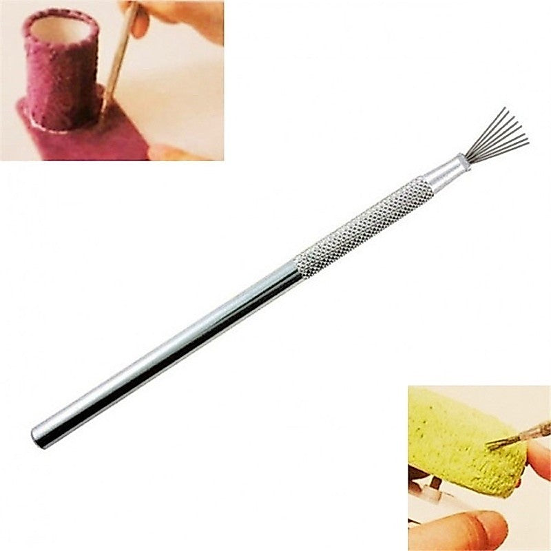 Aluminum 7-Pin Wire Pro Needle and Precision Knife Modelling Tool for Gumpaste Fondant Cake and DIY Clay Arts TSC