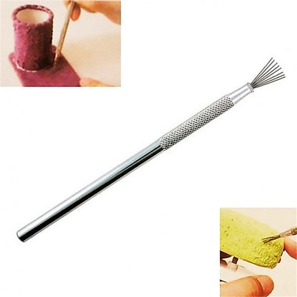 Aluminum 7-Pin Wire Pro Needle and Precision Knife Modelling Tool for Gumpaste Fondant Cake and DIY Clay Arts TSC