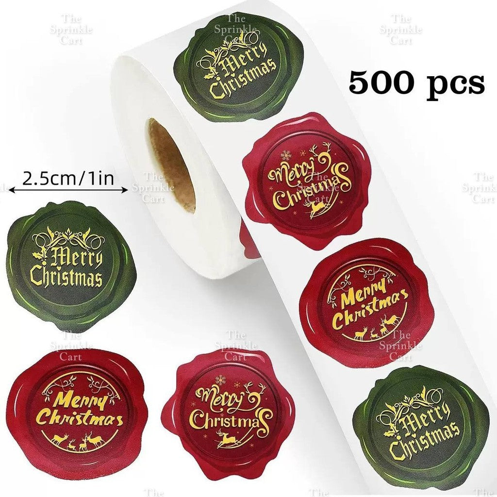 Christmas Sticker and Gift Tag DIY Food Box Sealing Label Packaging TSC