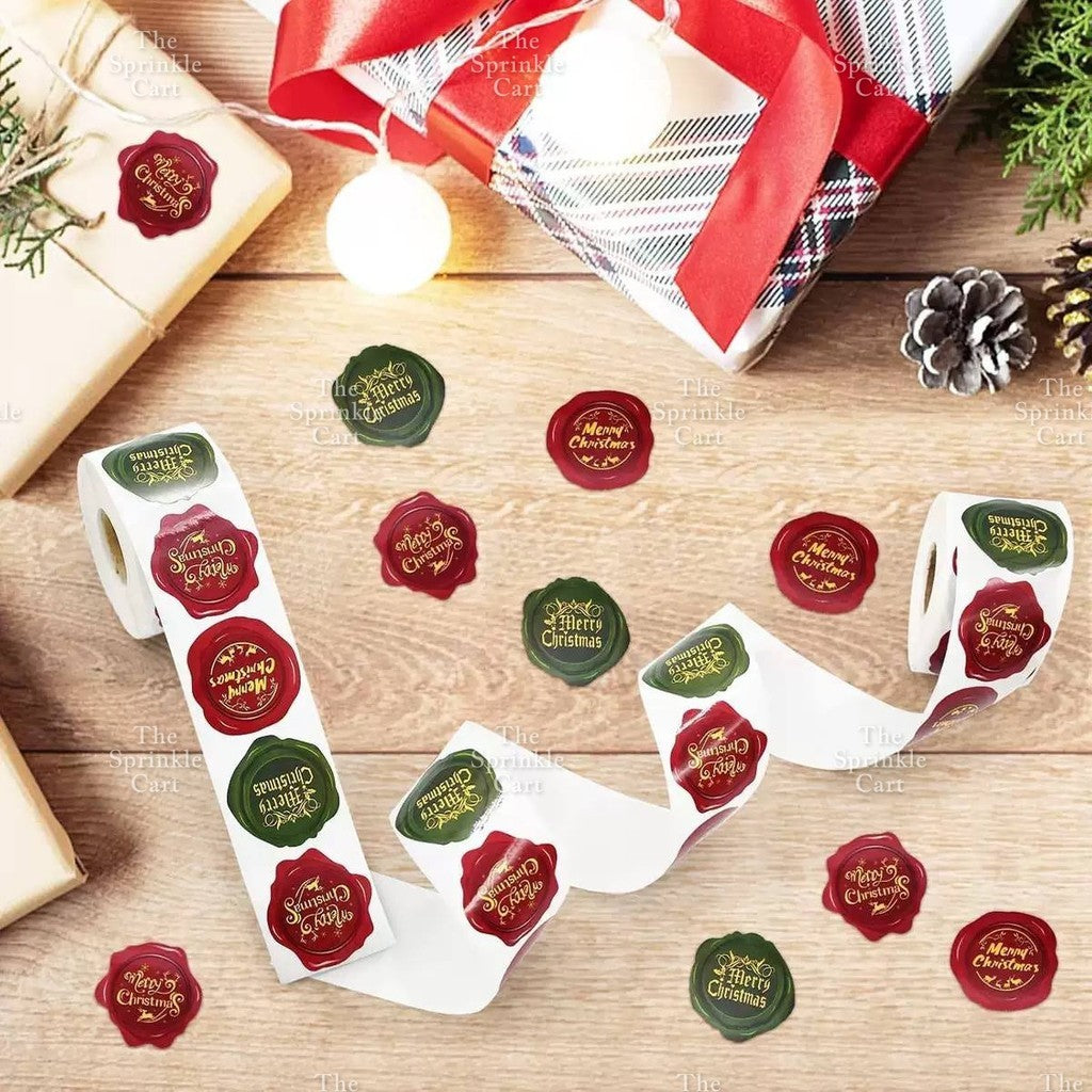 Christmas Sticker and Gift Tag DIY Food Box Sealing Label Packaging TSC