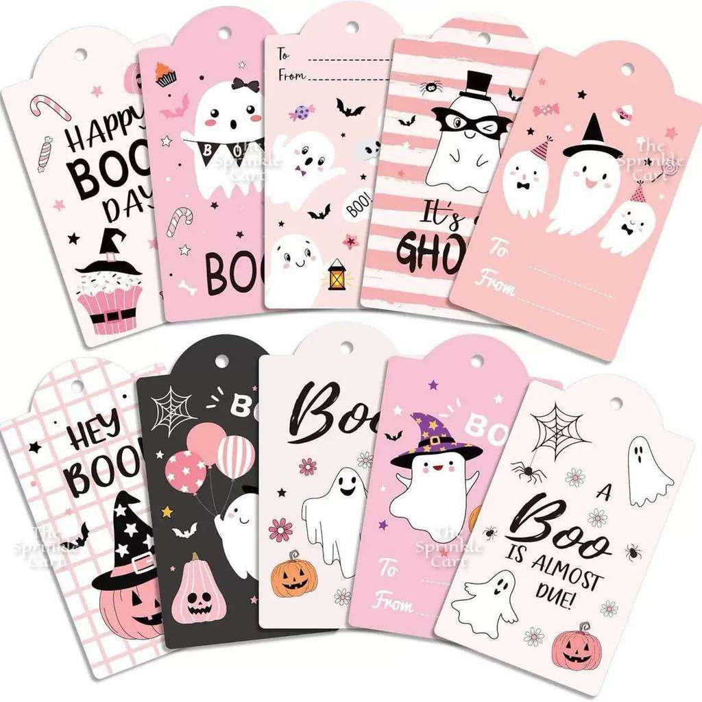 Halloween Tag and Food Box Sticker for DIY Occasion Packaging Label TSC