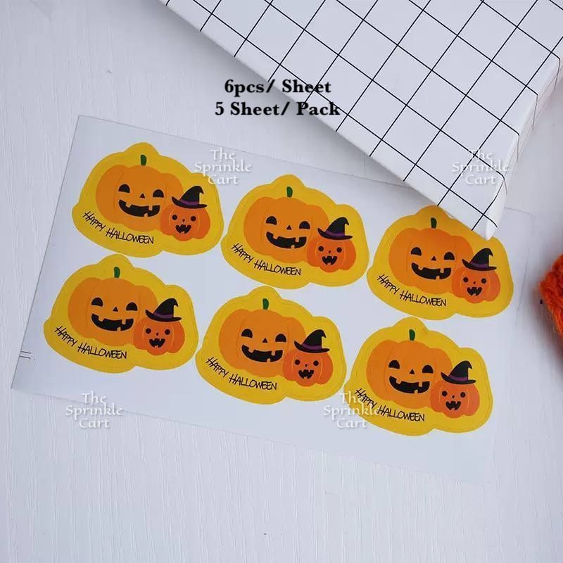 Halloween Tag and Food Box Sticker for DIY Occasion Packaging Label TSC