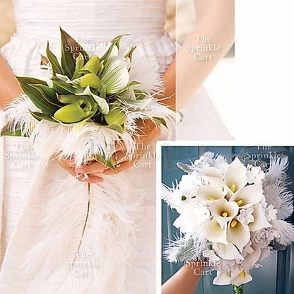 Colored Ostrich Goose Feather for DIY and Cake Decoration TSC