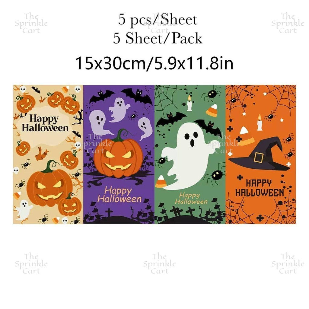 Halloween Tag and Food Box Sticker for DIY Occasion Packaging Label TSC