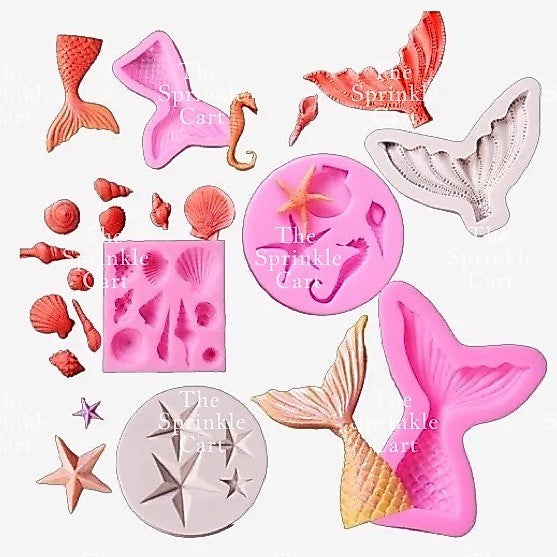 Under The Sea Theme Silicone Molder for Baking Cake Chocolate and Resin Clay DIY Craft TSC