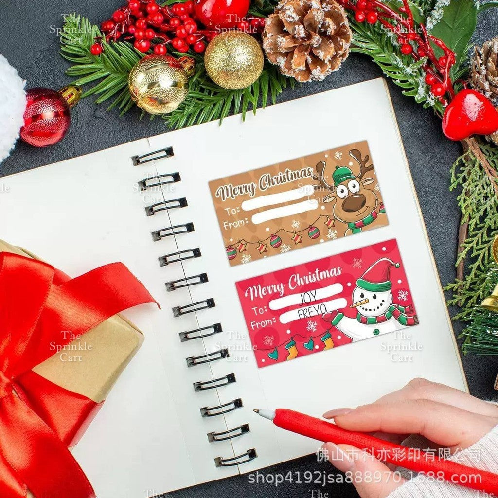 Christmas Sticker and Gift Tag DIY Food Box Sealing Label Packaging TSC