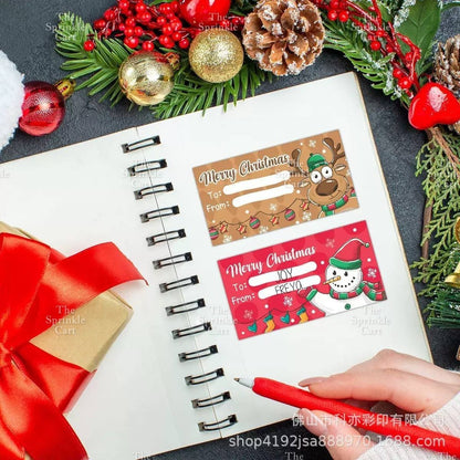 Christmas Sticker and Gift Tag DIY Food Box Sealing Label Packaging TSC