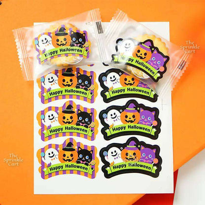 Halloween Tag and Food Box Sticker for DIY Occasion Packaging Label TSC