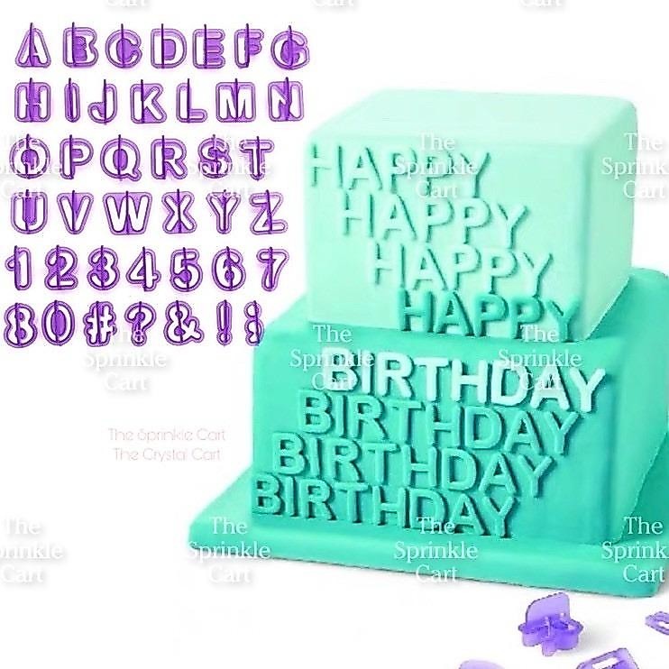 Alphabet Letter Number Sign Fondant Cookie Stamp Cutter Molder for Baking Use TSC