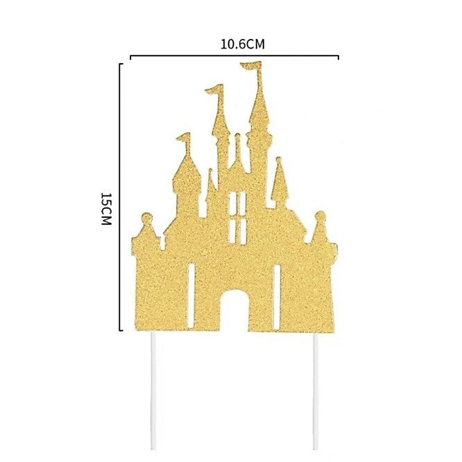 Castle Prince Princess Baby Cake Toy Acrylic and Paper Topper Decoration TSC