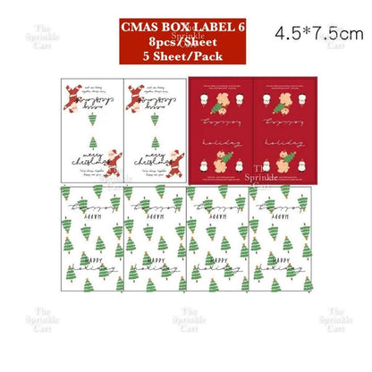 Christmas Sticker and Gift Tag DIY Food Box Sealing Label Packaging TSC