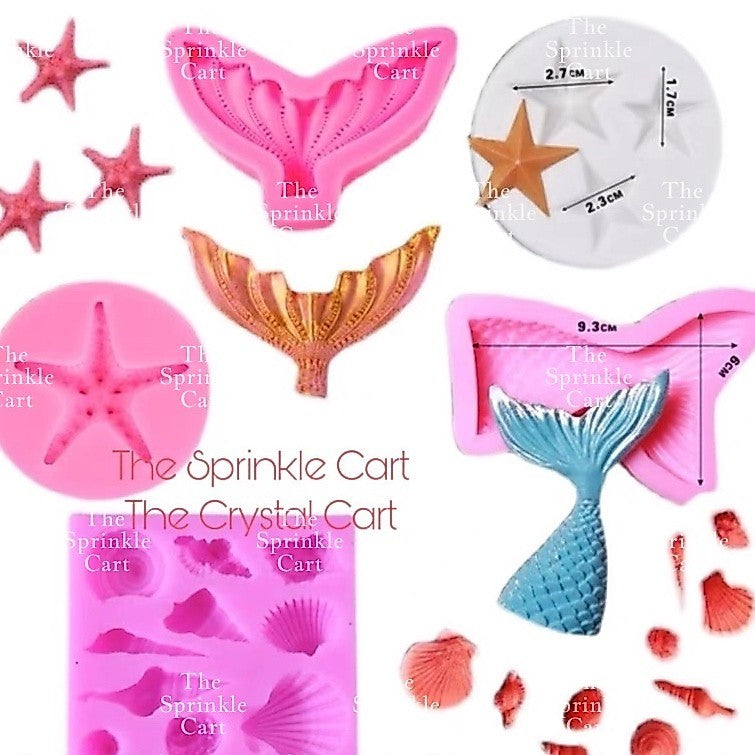 Under The Sea Theme Silicone Molder for Baking Cake Chocolate and Resin Clay DIY Craft TSC