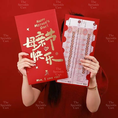 Surprise Money Accordion Angpao Envelope for Birthday Christmas Valentines and Mothers DayTSC