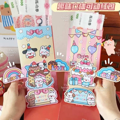 Surprise Money Accordion Angpao Envelope for Birthday Christmas Valentines and Mothers DayTSC