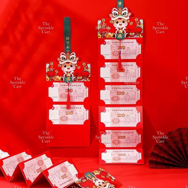 Surprise Money Accordion Angpao Envelope for Birthday Christmas Valentines and Mothers DayTSC