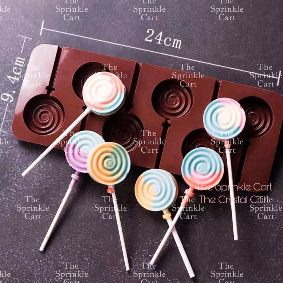 Lollipop Chocolate Silicone Molder Baking Candy Plastic Mold Cake Pop Plastic OPP TSC